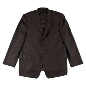Chiari Blazer Mens 46L Brown‎ Made In Italy FinTes Wool Two Button Sport Coat